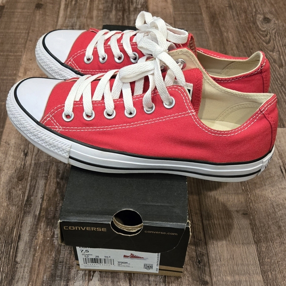 Converse Red and White Chuck Taylor Sneakers - Picture 2 of 8